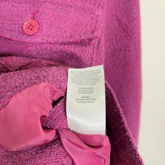 Aritzia Babaton Joan Oversized Linen Shirt Jacket In Elixir Purple - Picture 14 of 16